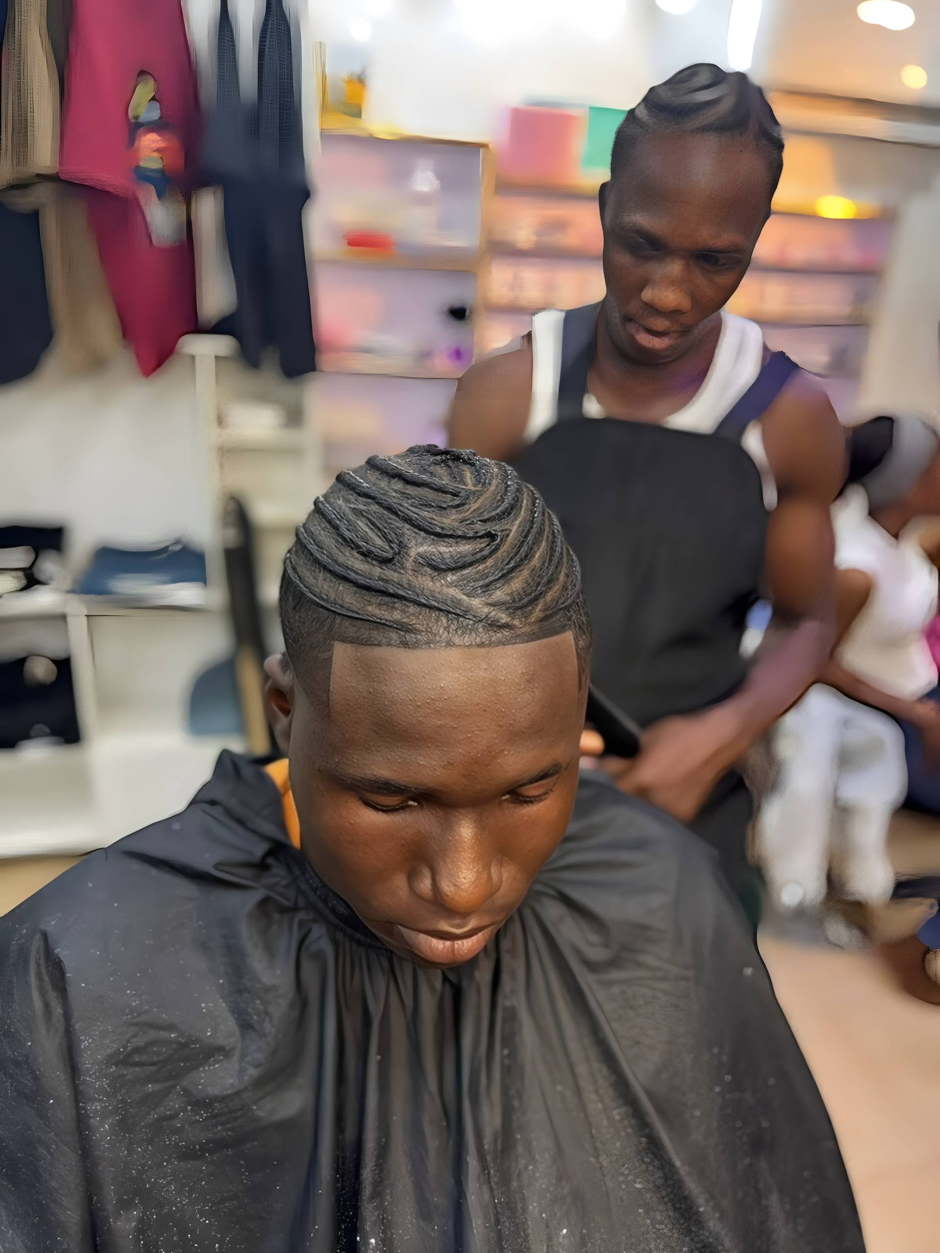 Barber at work
